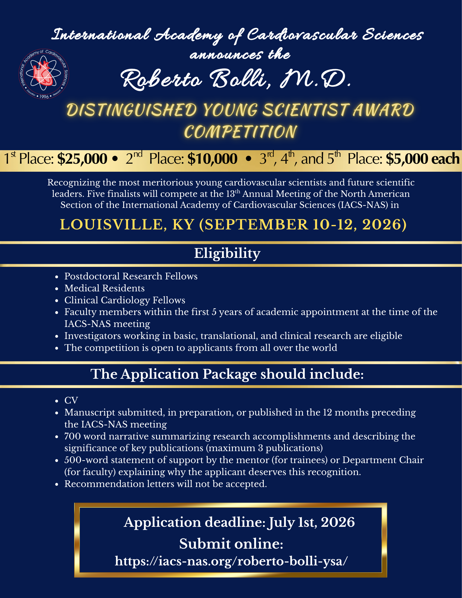 Roberto Bolli YSA - IACS-NAS 13th Annual Conference September 10-12 ...